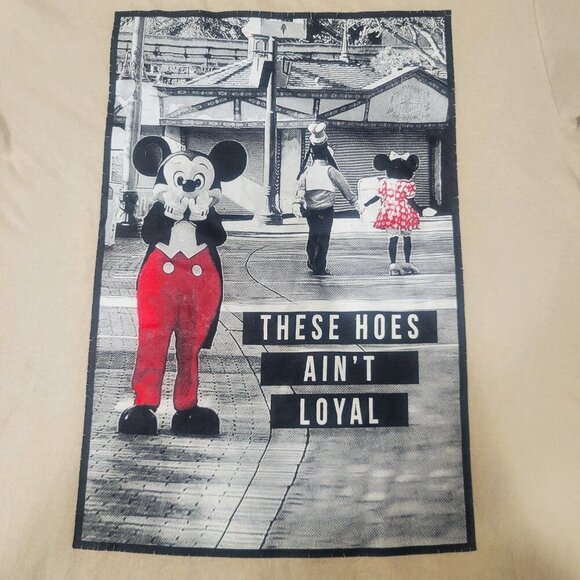 Minnie & Mickey "These Hoes Ain't Loyal" Graphic T-shirt - Women's M/Men's S - Picture 6 of 9